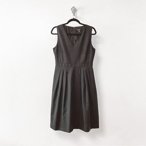 J. Crew Wool Sleeveless Holiday Party‎ Preppy NYE Chic Midi Dress Black 10